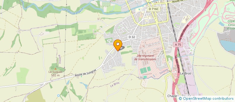 localisation de l'entreprise PALMATUM  ISSOIRE