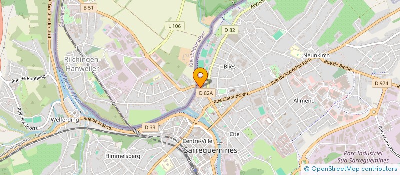 localisation de l'entreprise PALMAYA à SARREGUEMINES