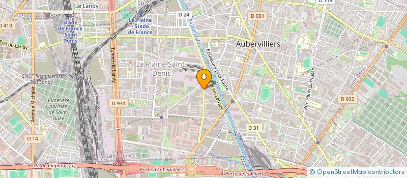 localisation de l'entreprise PALME  AUBERVILLIERS