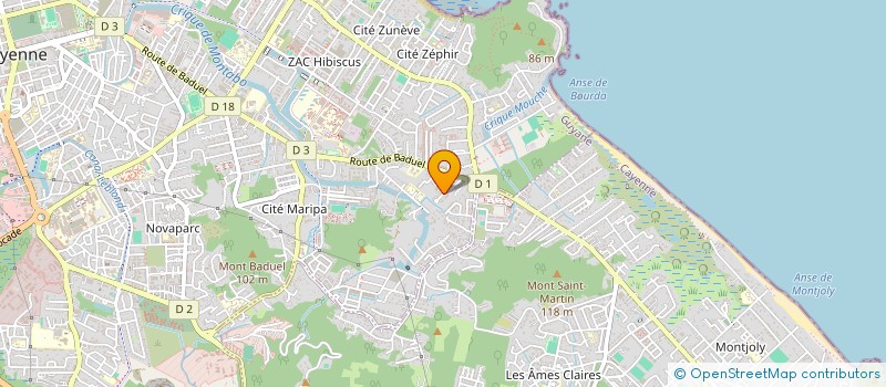 localisation de l'entreprise PALMELEC  CAYENNE