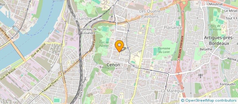 localisation de l'entreprise PALMER UNITED  CENON