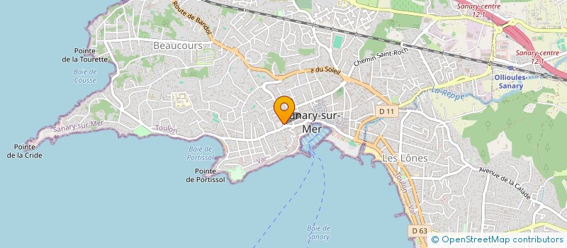 localisation de l'entreprise PALMERA à SANARY-SUR-MER