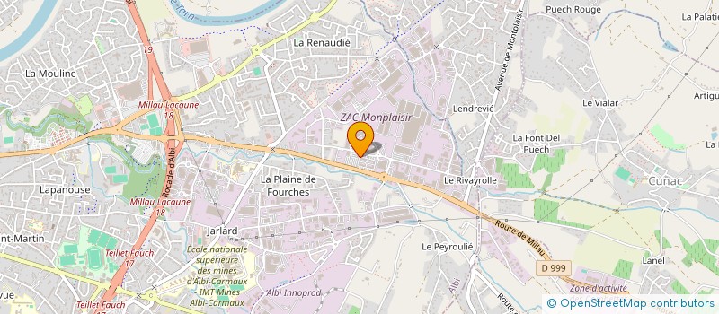 localisation de l'entreprise PALMIBIKE à ALBI