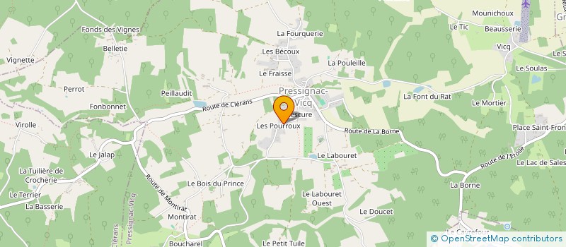 localisation de l'entreprise PALMIPEDES DU TERME à PRESSIGNAC-VICQ