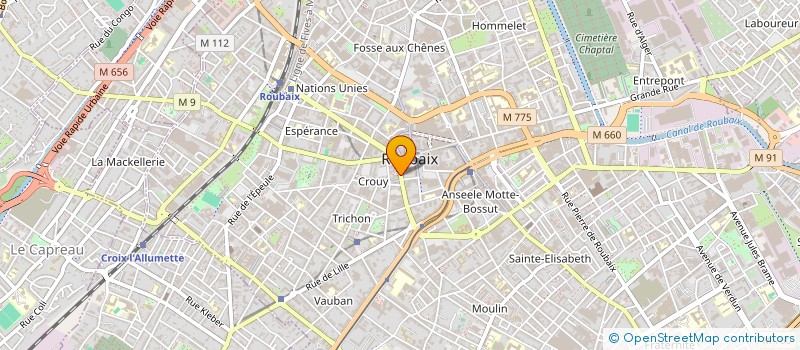 localisation de l'entreprise PALOMA  ROUBAIX