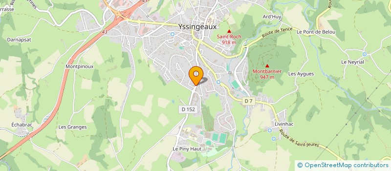 localisation de l'entreprise PALOMA IMMO  YSSINGEAUX