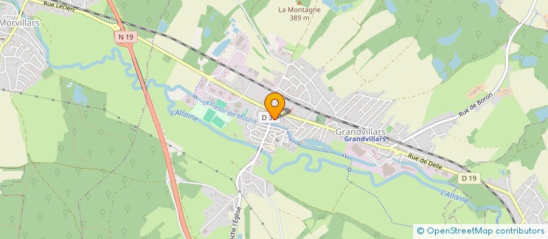 localisation de l'entreprise PALONA à GRANDVILLARS