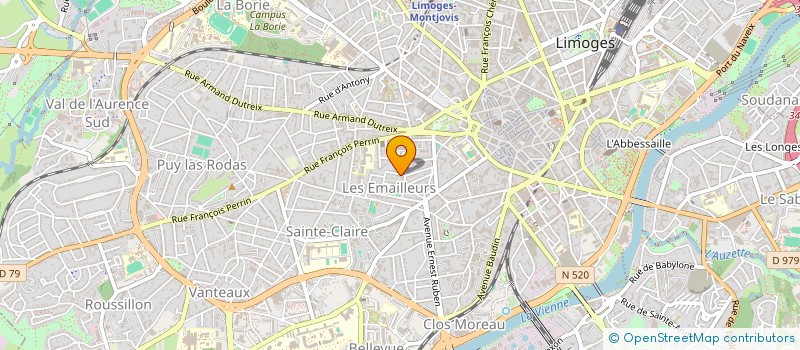 localisation de l'entreprise PALOT COUDERT PAUL à LIMOGES