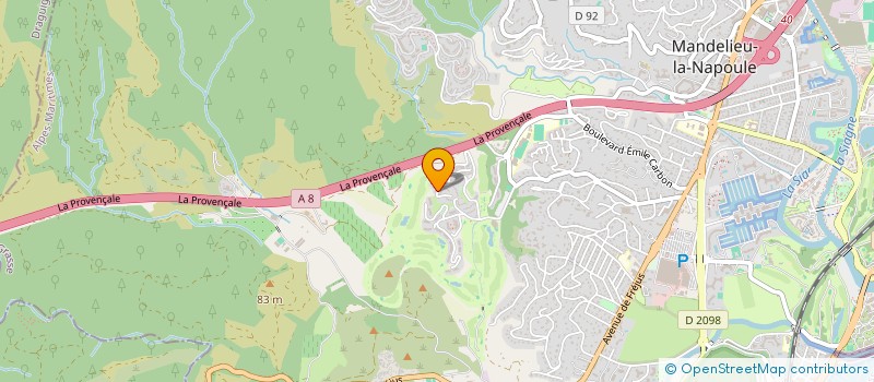 localisation de l'entreprise PALS IMMO  MANDELIEU-LA-NAPOULE