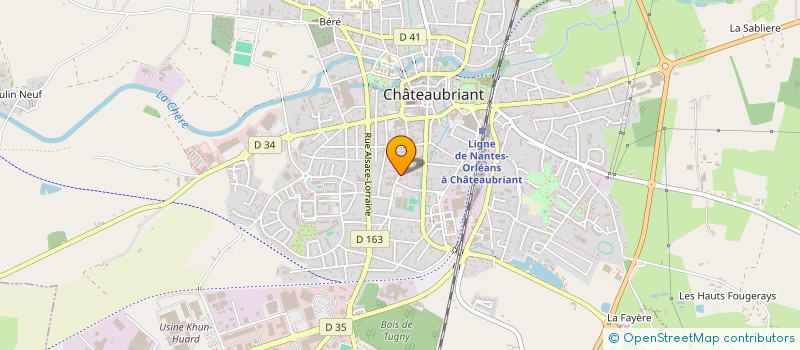 localisation de l'entreprise PALUEL BATIMENT à CHATEAUBRIANT