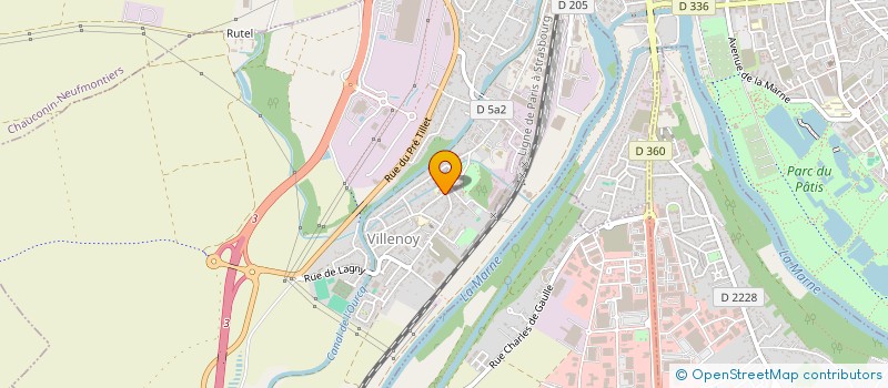 localisation de l'entreprise PALYNE  VILLENOY