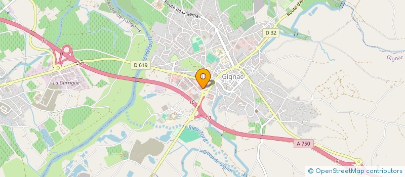 localisation de l'entreprise PAM  GIGNAC