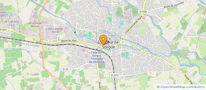 localisation de l'entreprise PAM  L'ISLE-SUR-LA-SORGUE