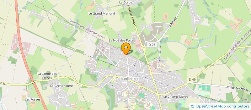 localisation de l'entreprise PAM  TREILLIERES