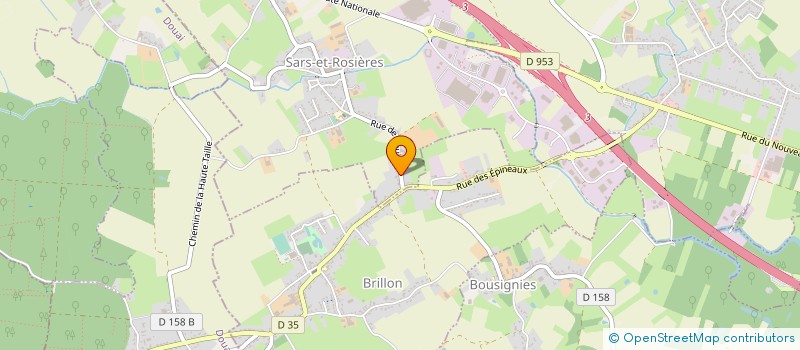 localisation de l'entreprise PAM DISTRIBUTION à SARS-ET-ROSIERES