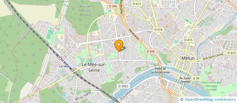 localisation de l'entreprise PAM ESTHETIQUE à LE MEE-SUR-SEINE
