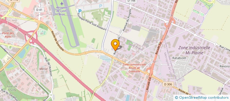 localisation de l'entreprise PAM RHONE ALPES  SAINT-PRIEST