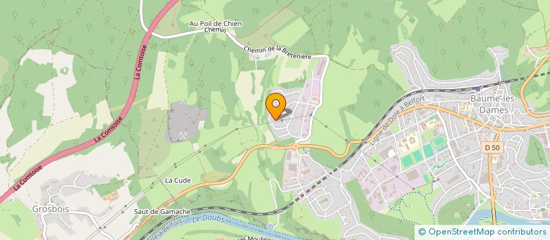 localisation de l'entreprise PAM SPORT LOCATION à BAUME-LES-DAMES