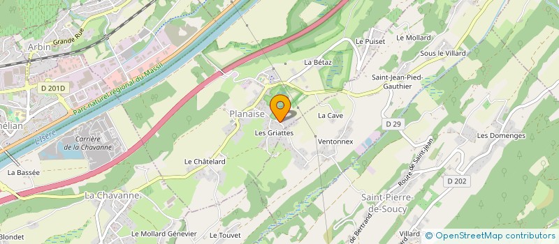 localisation de l'entreprise PAMA SARL  PLANAISE