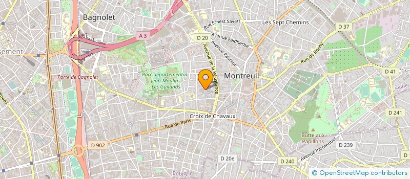 localisation de l'entreprise PAMBE DANCE COMPANY à MONTREUIL