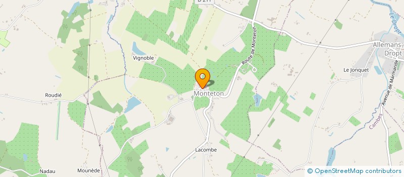 localisation de l'entreprise PAME  MONTETON