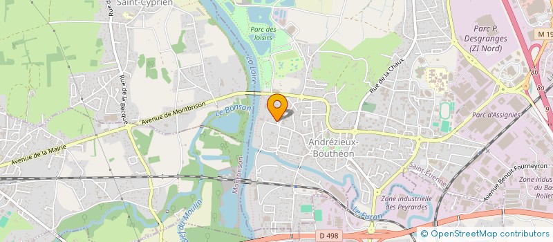 localisation de l'entreprise PAME  ANDREZIEUX-BOUTHEON