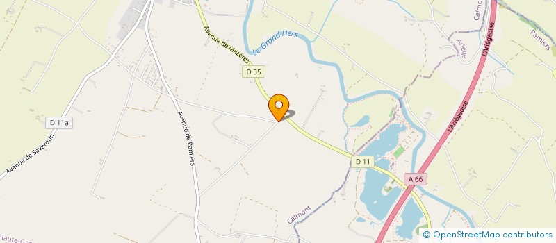 localisation de l'entreprise PAMIERS CONSTRUCTIONS  CALMONT