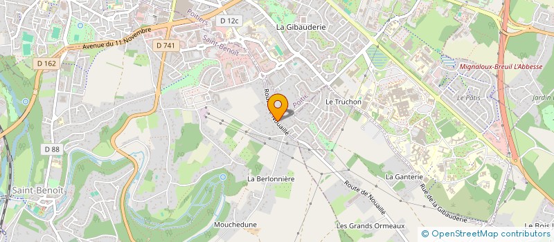 localisation de l'entreprise PAMPLEMOUSSE INVEST à MIGNALOUX-BEAUVOIR