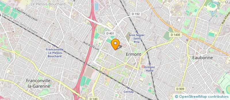 localisation de l'entreprise PAMYKA à ERMONT