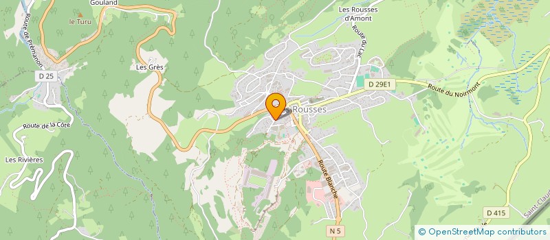 localisation de l'entreprise PAN  LES ROUSSES