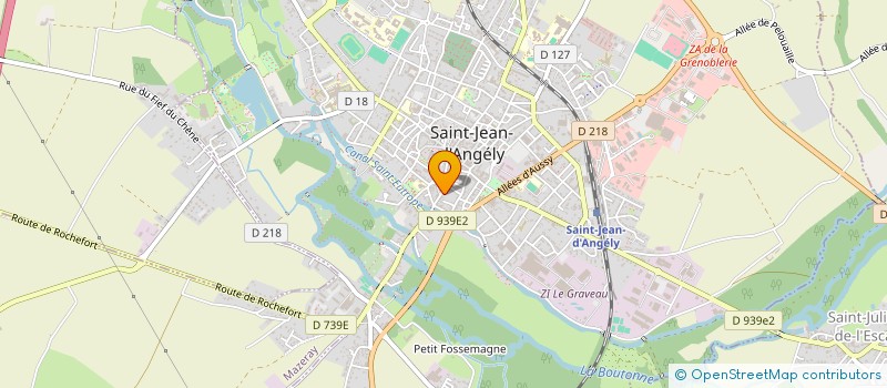 localisation de l'entreprise PAN@TECH à ST JEAN D'ANGELY