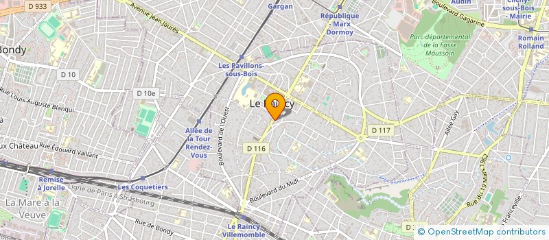 localisation de l'entreprise PANACEE ANTEN MEDICO CHIRUR PREVENT SOIN à LE RAINCY