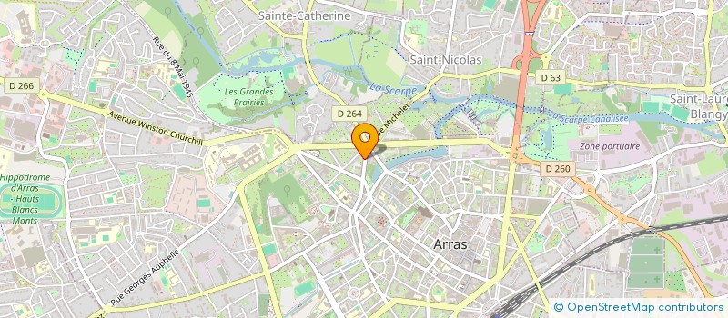 localisation de l'entreprise PANADEL à ARRAS