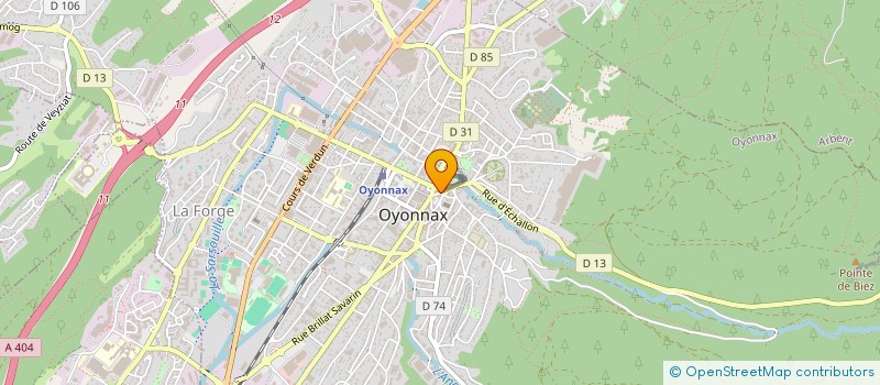 localisation de l'entreprise PANAM COIFFURE à OYONNAX