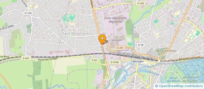 localisation de l'entreprise PANAM COIFFURE BOURGE  SAINT-DOULCHARD