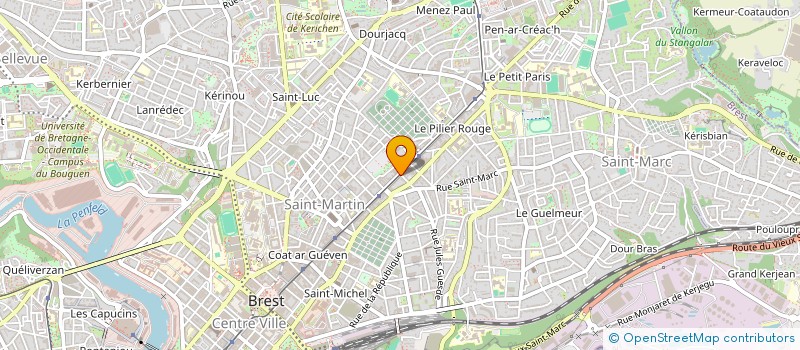 localisation de l'entreprise PANAMA COIFFURE à BREST