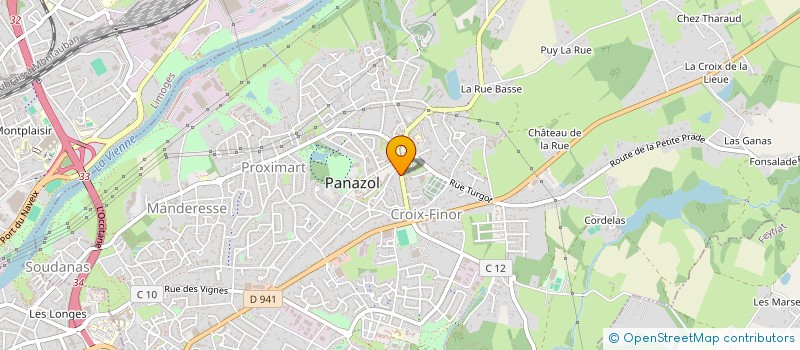 localisation de l'entreprise PANAROCK à PANAZOL