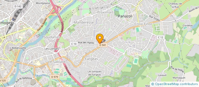 localisation de l'entreprise PANAVETO à PANAZOL
