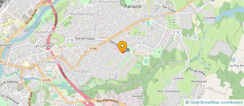 localisation de l'entreprise PANAZOL NETTOYAGE à PANAZOL