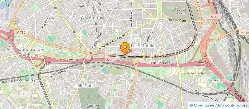 localisation de l'entreprise PANCA - POLE ARTISANAL ET NEBULEUX POUR UNE CULTURE ACCESSIBLE à LILLE