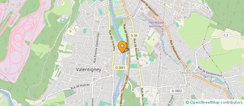 localisation de l'entreprise PANDA  VALENTIGNEY