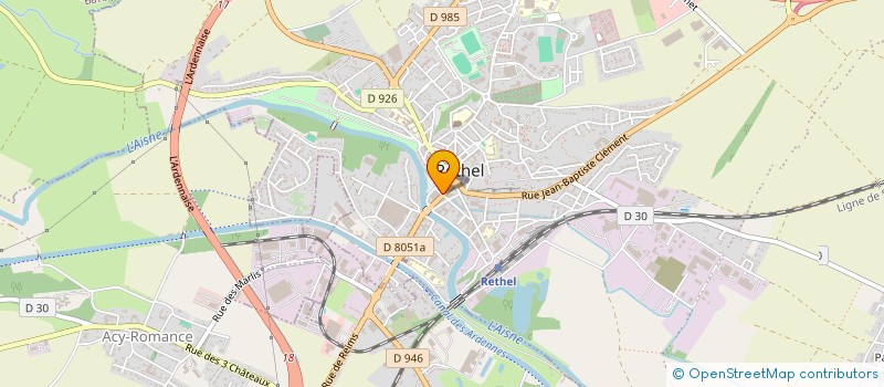 localisation de l'entreprise PANDA DEVELOPPEMENT  RETHEL