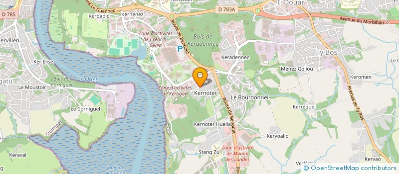 localisation de l'entreprise PANDAROCK  QUIMPER