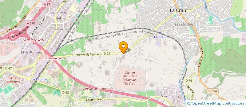 localisation de l'entreprise PANDAROSSO  LA CRAU