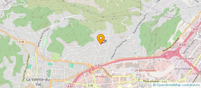 localisation de l'entreprise PANDORA à LA VALETTE-DU-VAR