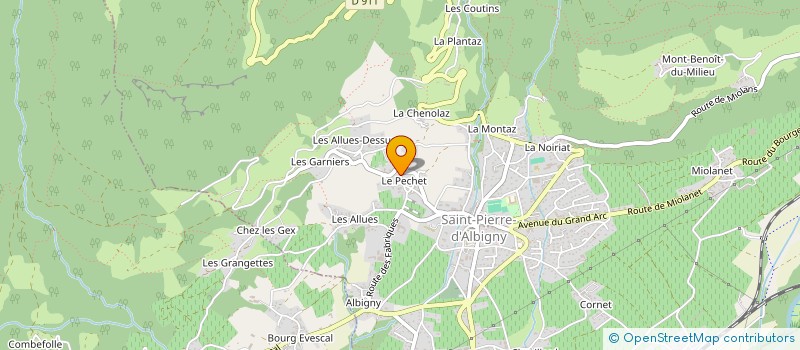 localisation de l'entreprise PANDORA  SAINT-PIERRE-D'ALBIGNY