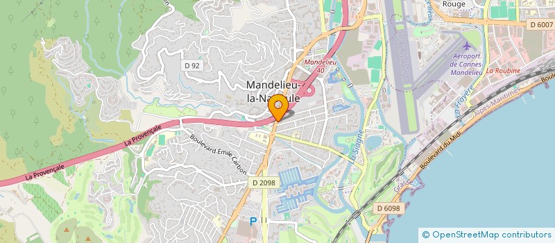 localisation de l'entreprise PANDORA I à MANDELIEU-LA-NAPOULE