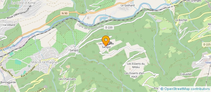 localisation de l'entreprise PANEK  LA PLAGNE TARENTAISE