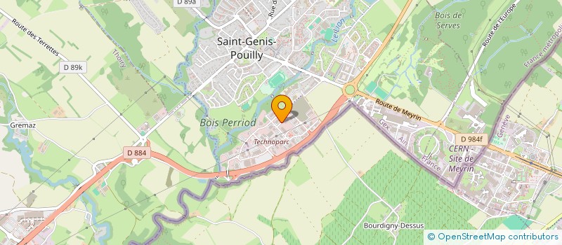 localisation de l'entreprise PANGLOSS SERVICES à SAINT-GENIS-POUILLY