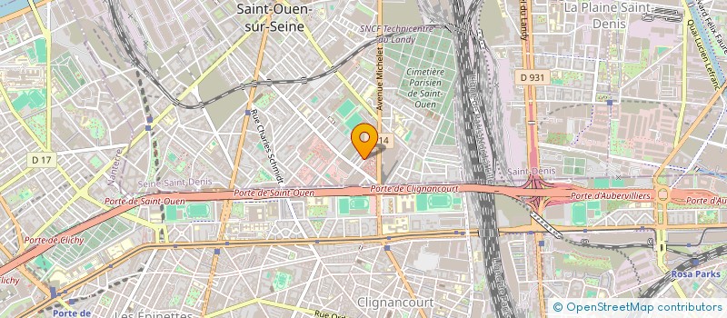 localisation de l'entreprise PANGOLIN CONSULTING à SAINT-OUEN-SUR-SEINE